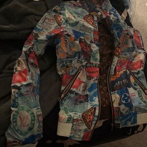 Louis Vuitton Colorful Graphic women’s Bomber Jacket